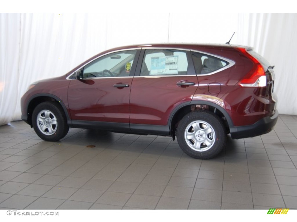 2014 CR-V LX - Basque Red Pearl II / Gray photo #9
