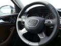 2014 Audi A6 Nougat Brown Interior Steering Wheel Photo