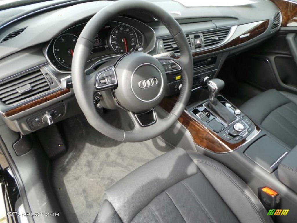 Black Interior 2014 Audi A6 3.0 TDI quattro Sedan Photo #91337221
