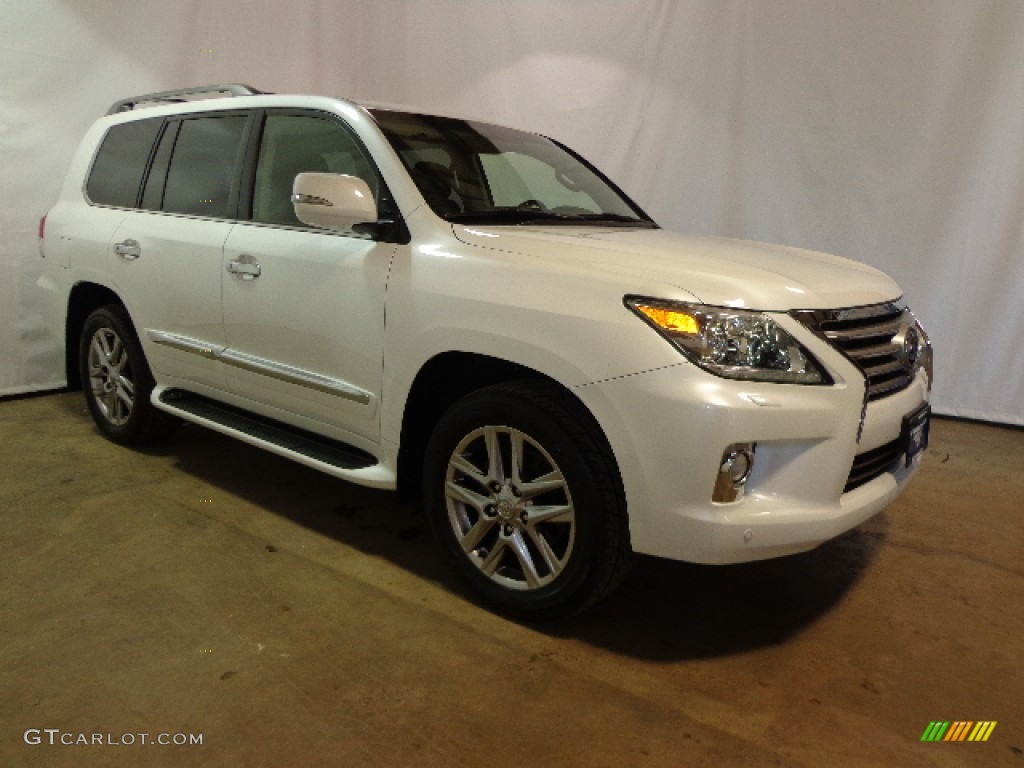 2013 LX 570 - Starfire White Pearl / Black/Mahogany Accents photo #1