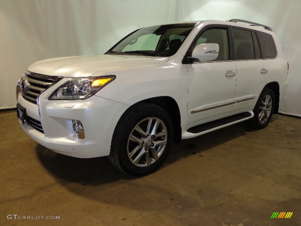 2013 LX 570 - Starfire White Pearl / Black/Mahogany Accents photo #5