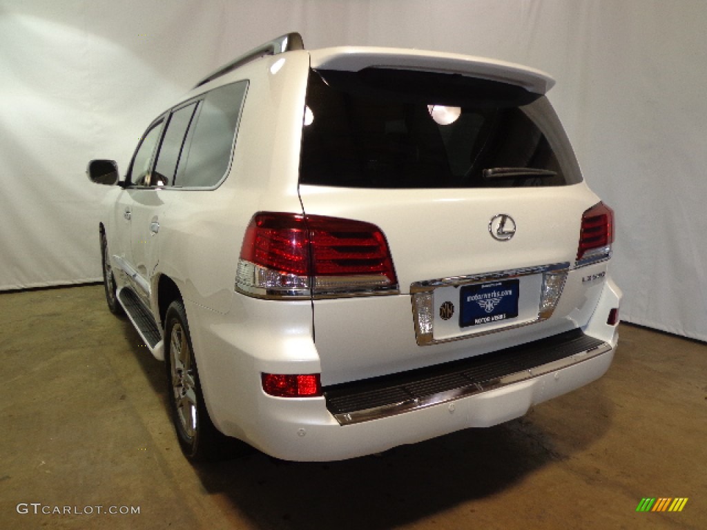 2013 LX 570 - Starfire White Pearl / Black/Mahogany Accents photo #17