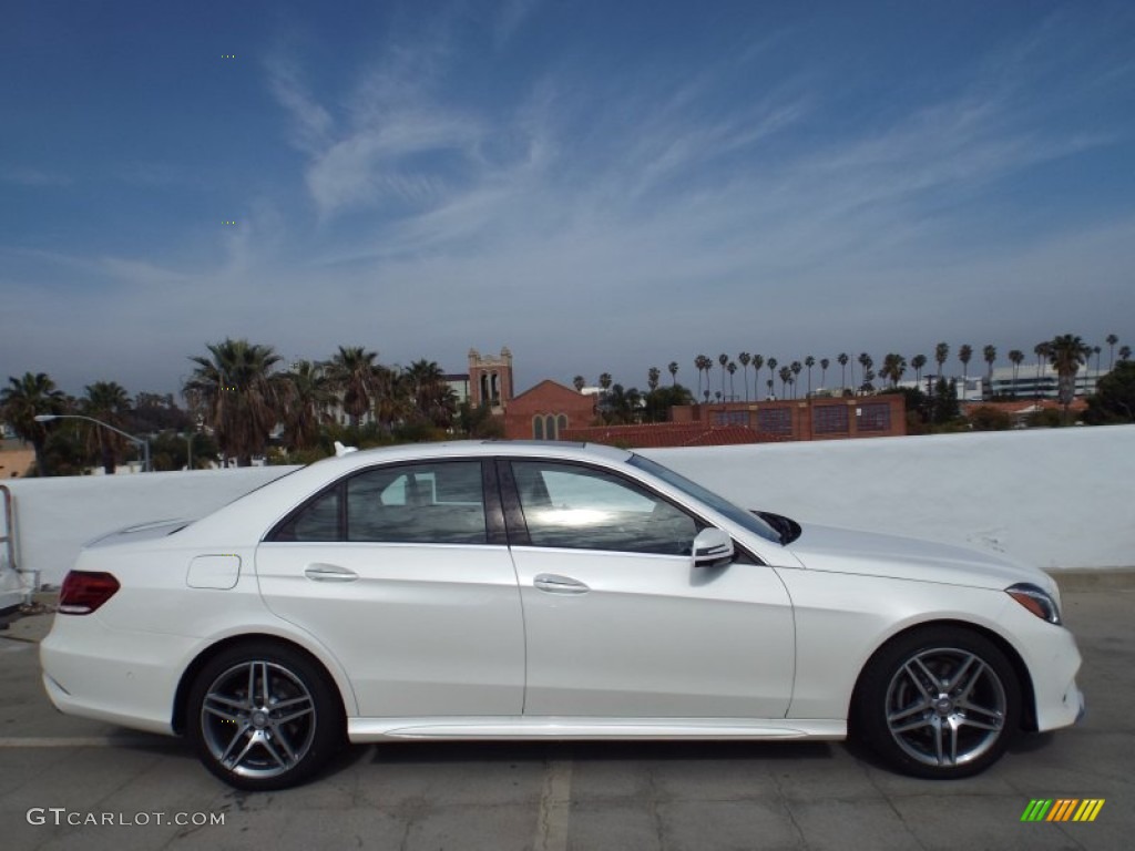 2014 E 350 Sport Sedan - Diamond White Metallic / Silk Beige/Espresso Brown photo #3