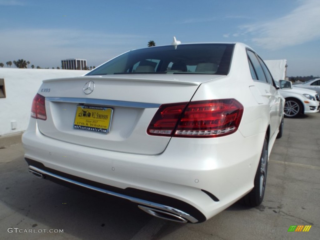 2014 E 350 Sport Sedan - Diamond White Metallic / Silk Beige/Espresso Brown photo #4