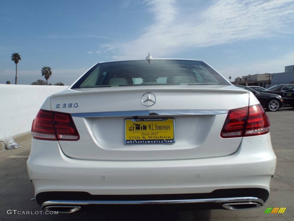 2014 E 350 Sport Sedan - Diamond White Metallic / Silk Beige/Espresso Brown photo #5