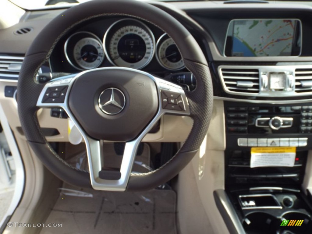 2014 E 350 Sport Sedan - Diamond White Metallic / Silk Beige/Espresso Brown photo #9