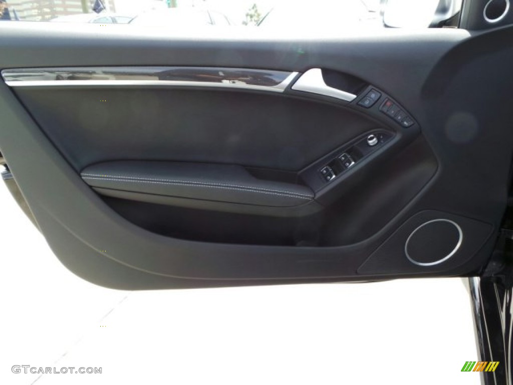2014 Audi S5 3.0T Premium Plus quattro Cabriolet Black Door Panel Photo #91339262