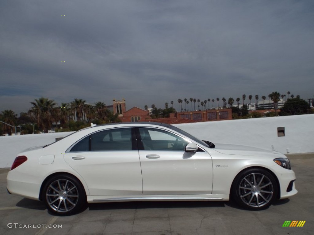 Diamond White Metallic 2014 Mercedes-Benz S 63 AMG 4MATIC Sedan Exterior Photo #91341515