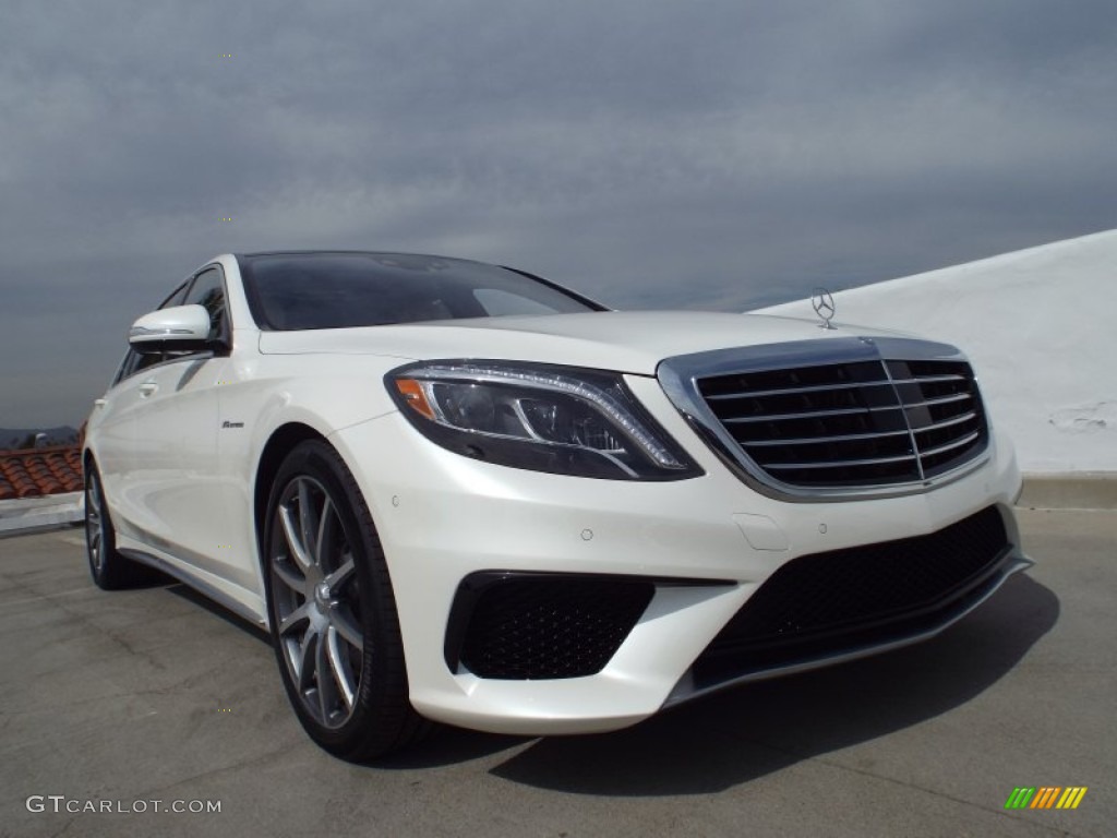 Diamond White Metallic 2014 Mercedes-Benz S 63 AMG 4MATIC Sedan Exterior Photo #91341973