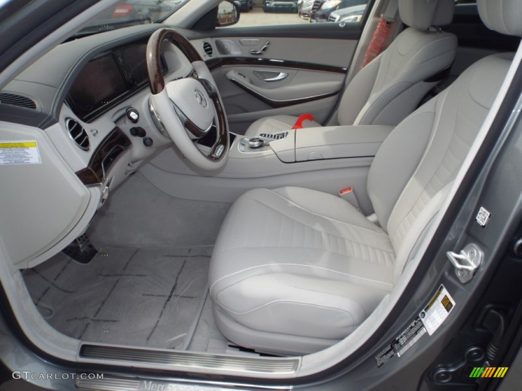 Crystal Grey/Seashell Grey Interior 2014 Mercedes-Benz S 550 Sedan Photo #91342382