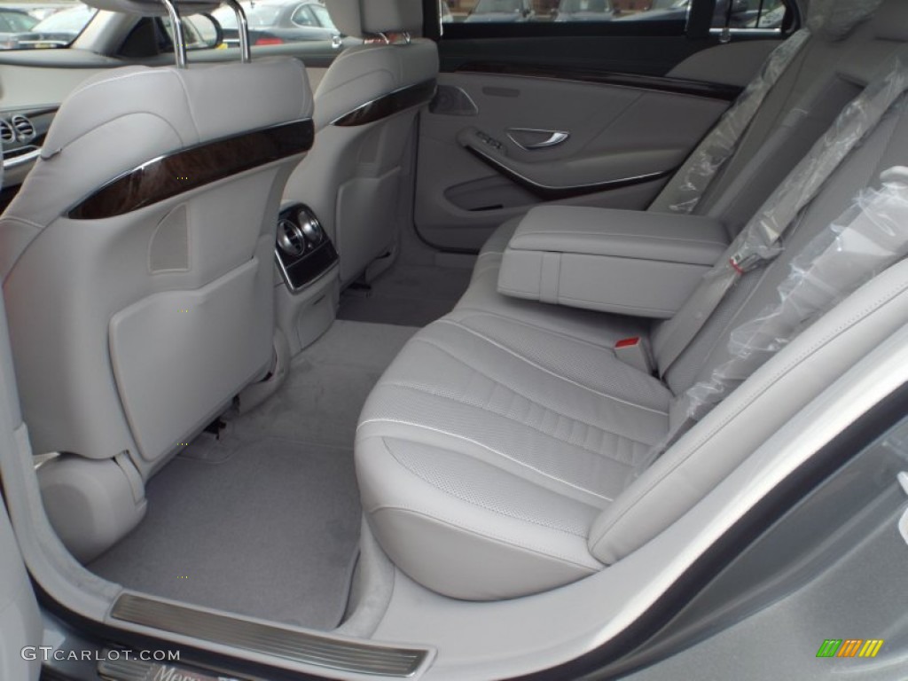 Crystal Grey/Seashell Grey Interior 2014 Mercedes-Benz S 550 Sedan Photo #91342385