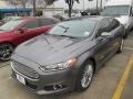 2014 Sterling Gray Ford Fusion Hybrid SE  photo #1