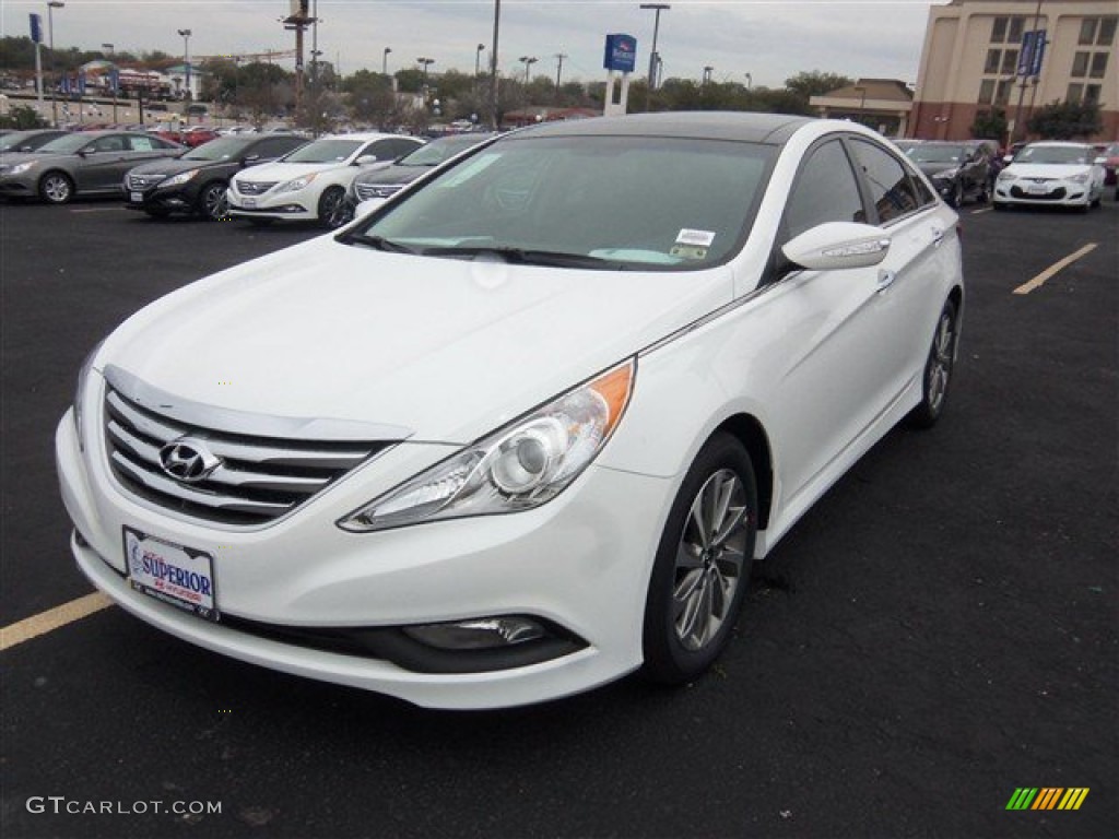 2014 Sonata Limited - Pearl White / Gray photo #1