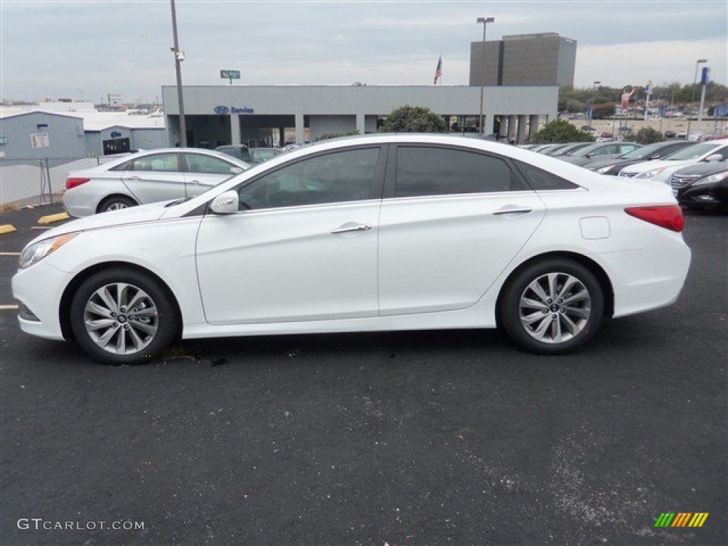 2014 Sonata Limited - Pearl White / Gray photo #3