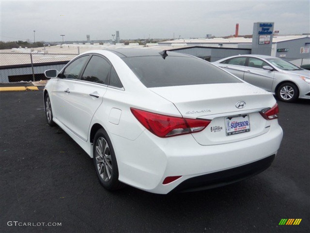 2014 Sonata Limited - Pearl White / Gray photo #4