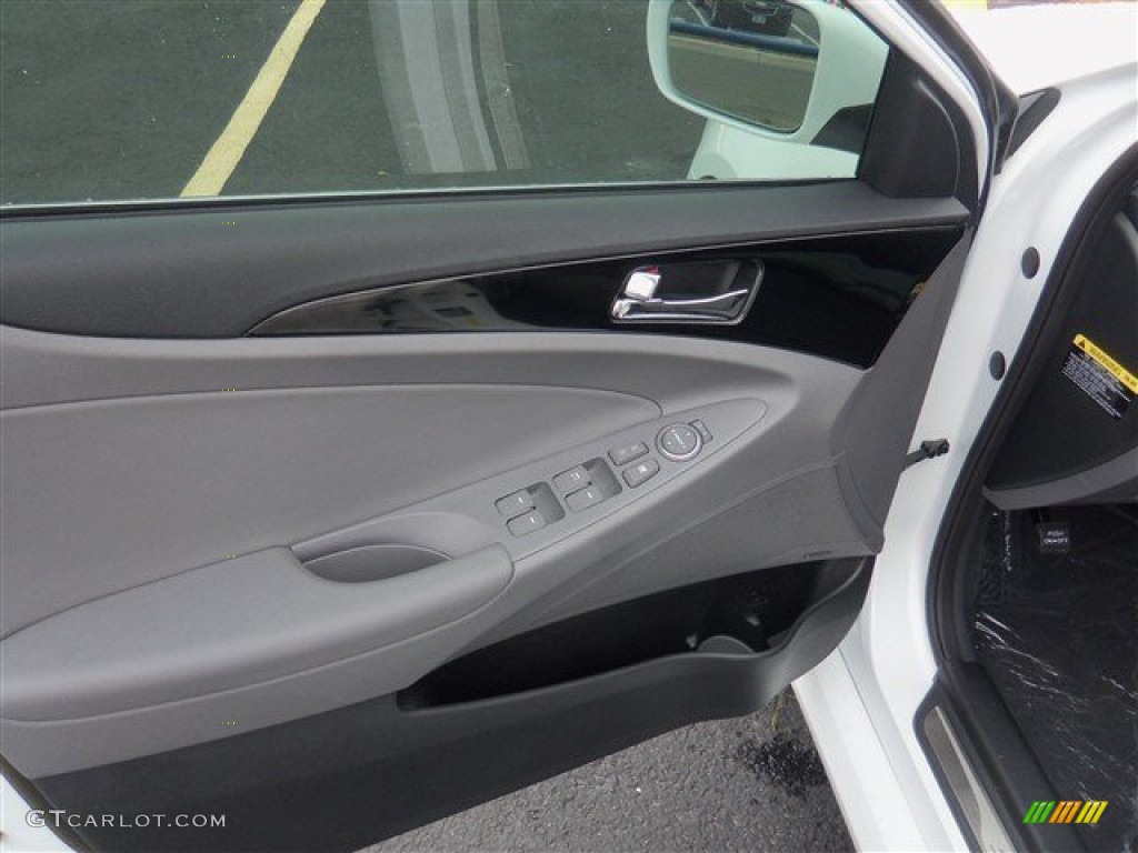 2014 Sonata Limited - Pearl White / Gray photo #5