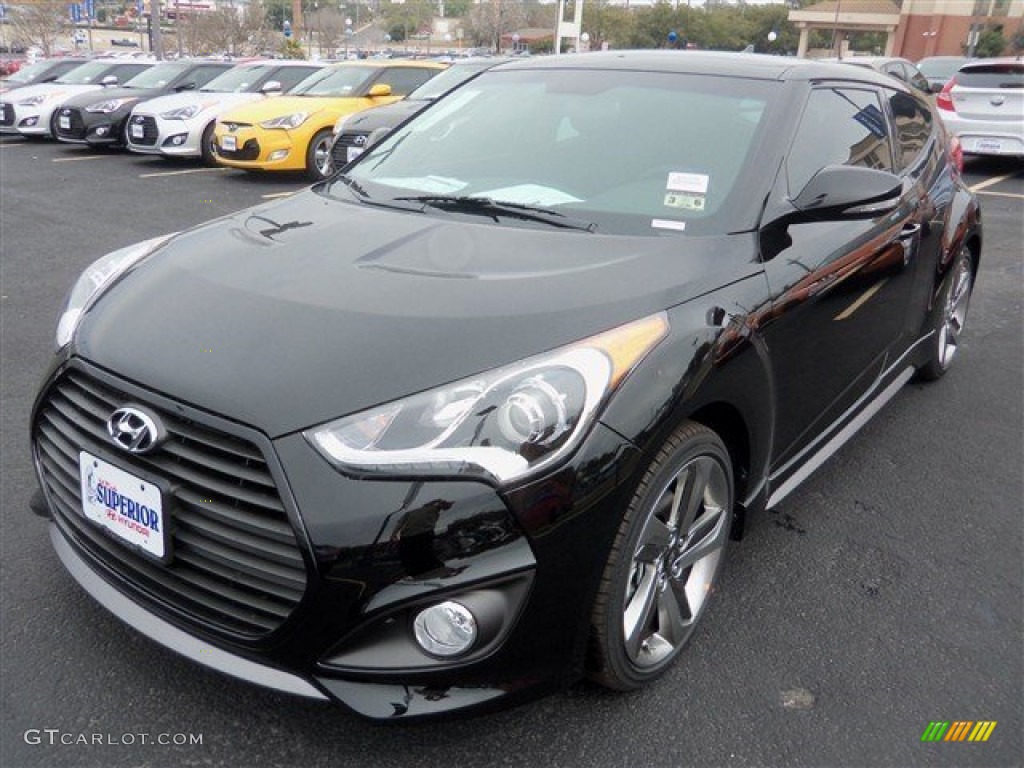 2014 Veloster Turbo - Ultra Black / Black photo #1