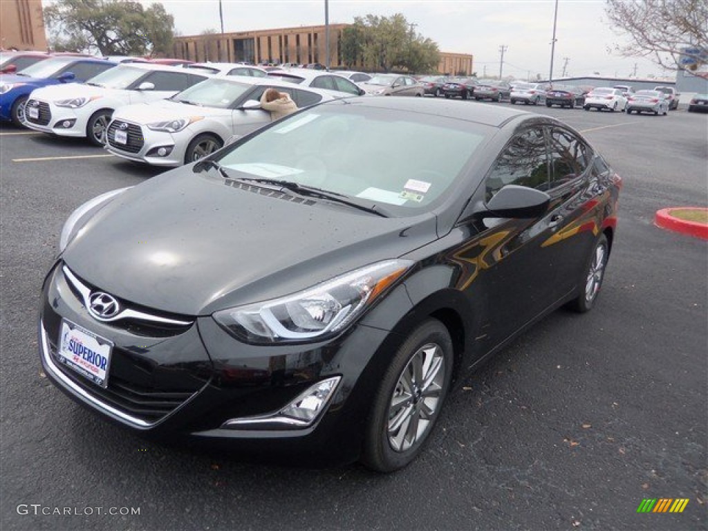 2014 Elantra SE Sedan - Black / Beige photo #1
