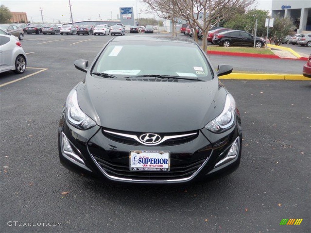 2014 Elantra SE Sedan - Black / Beige photo #2