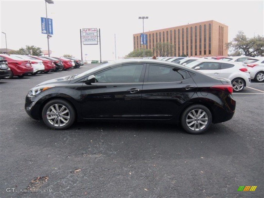 2014 Elantra SE Sedan - Black / Beige photo #3
