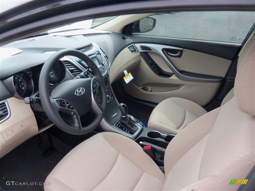 2014 Elantra SE Sedan - Black / Beige photo #6