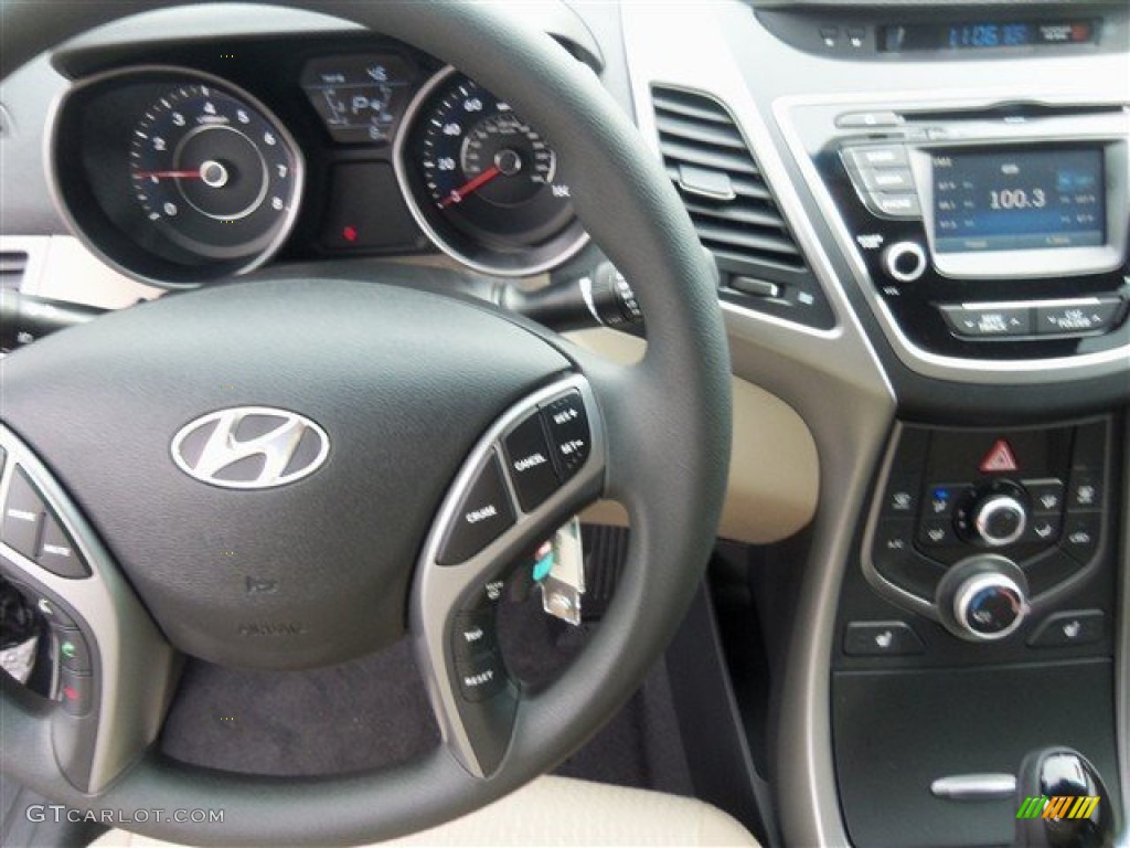 2014 Elantra SE Sedan - Black / Beige photo #7