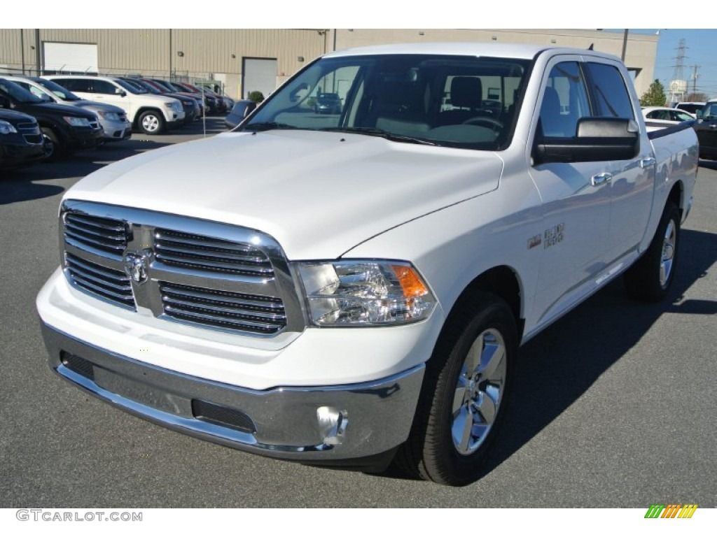 2014 1500 Big Horn Crew Cab - Bright White / Black/Diesel Gray photo #1