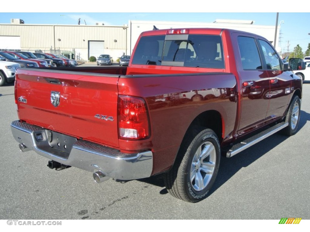 2014 1500 SLT Crew Cab 4x4 - Deep Cherry Red Crystal Pearl / Canyon Brown/Light Frost Beige photo #5