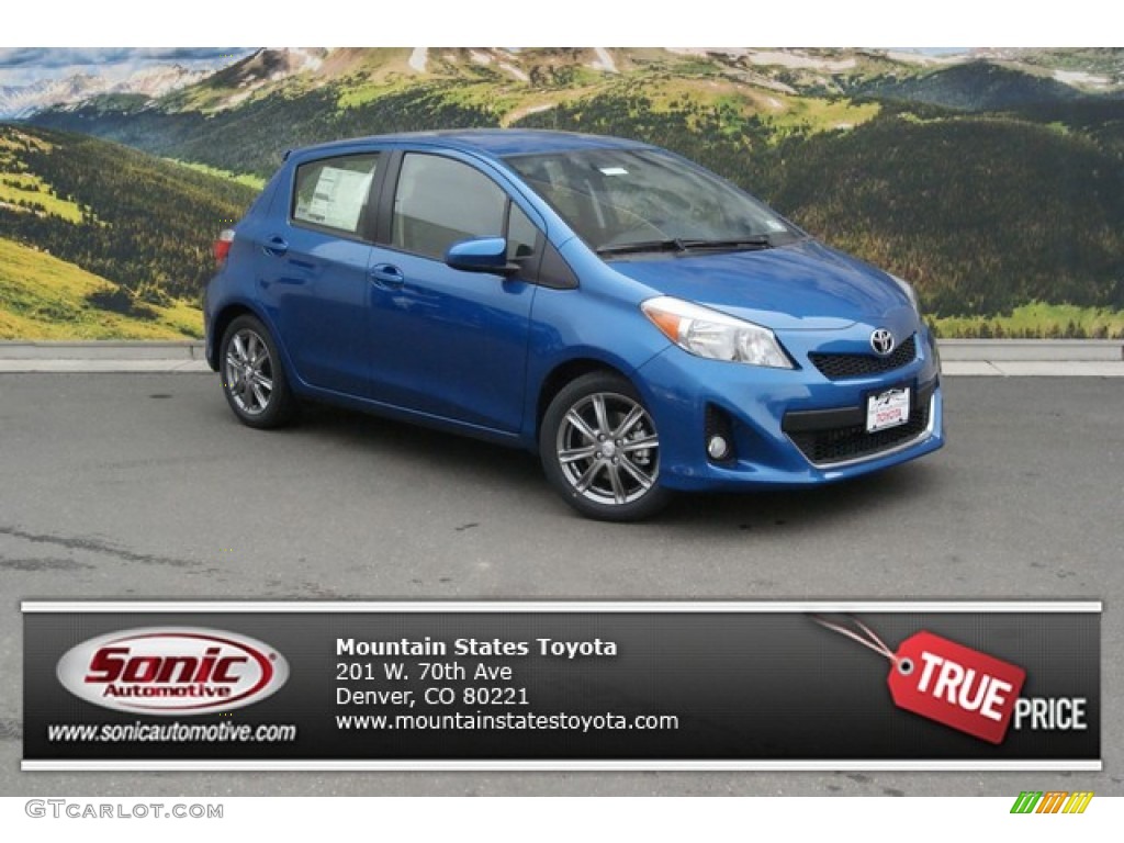 Blazing Blue Pearl Toyota Yaris