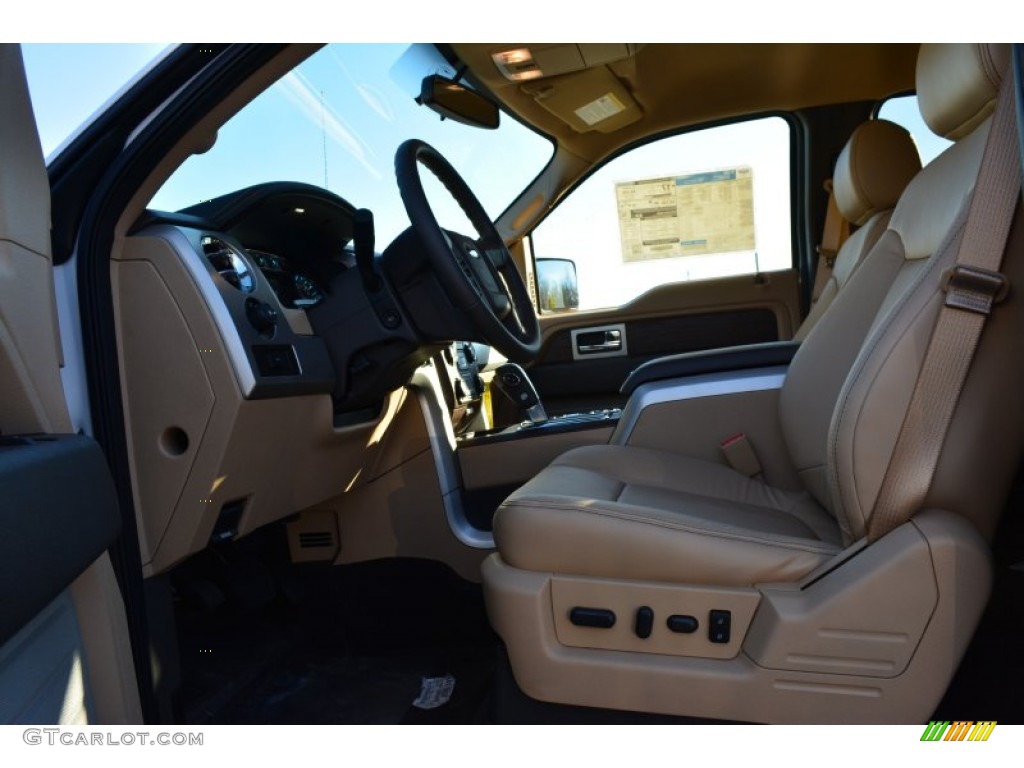 2014 F150 Lariat SuperCrew - White Platinum / Pale Adobe photo #6