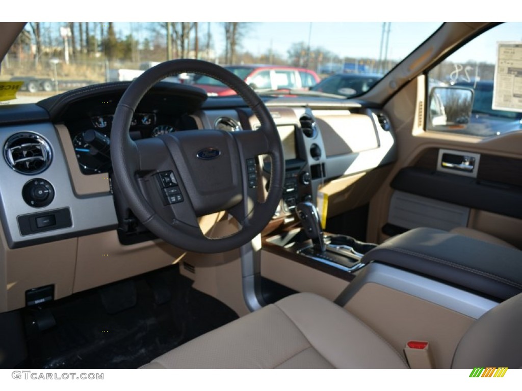 2014 F150 Lariat SuperCrew - White Platinum / Pale Adobe photo #7