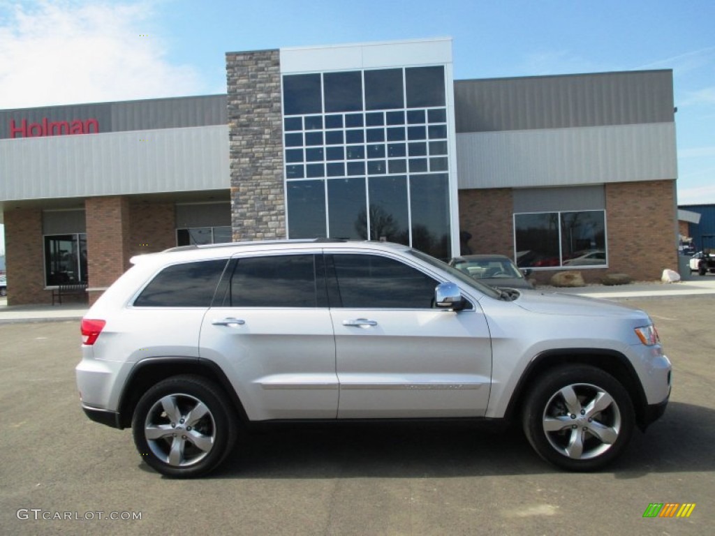 2011 Grand Cherokee Overland 4x4 - Bright Silver Metallic / New Saddle/Black photo #1