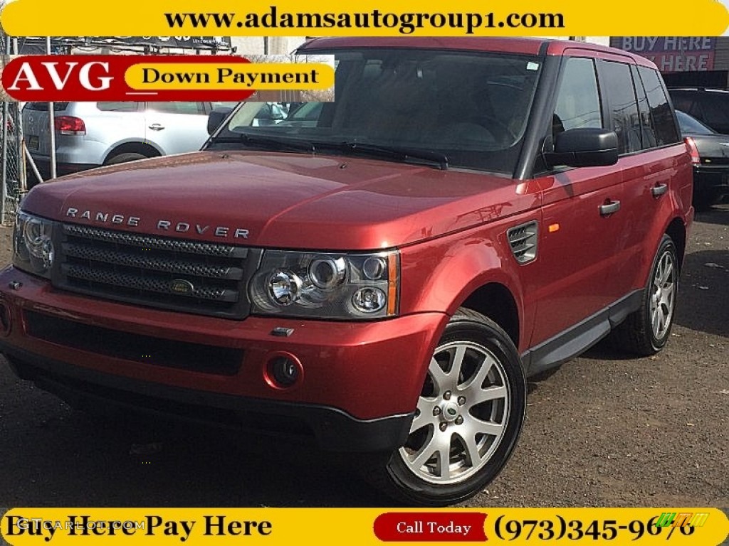 2008 Range Rover Sport HSE - Rimini Red Metallic / Almond photo #1