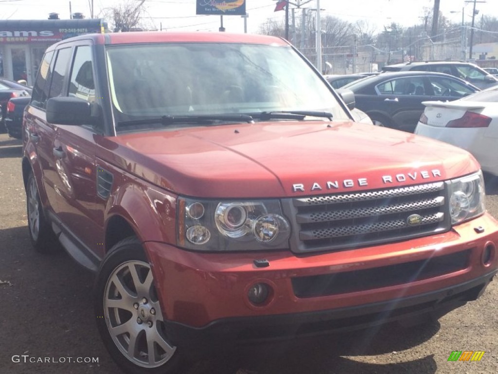2008 Range Rover Sport HSE - Rimini Red Metallic / Almond photo #2