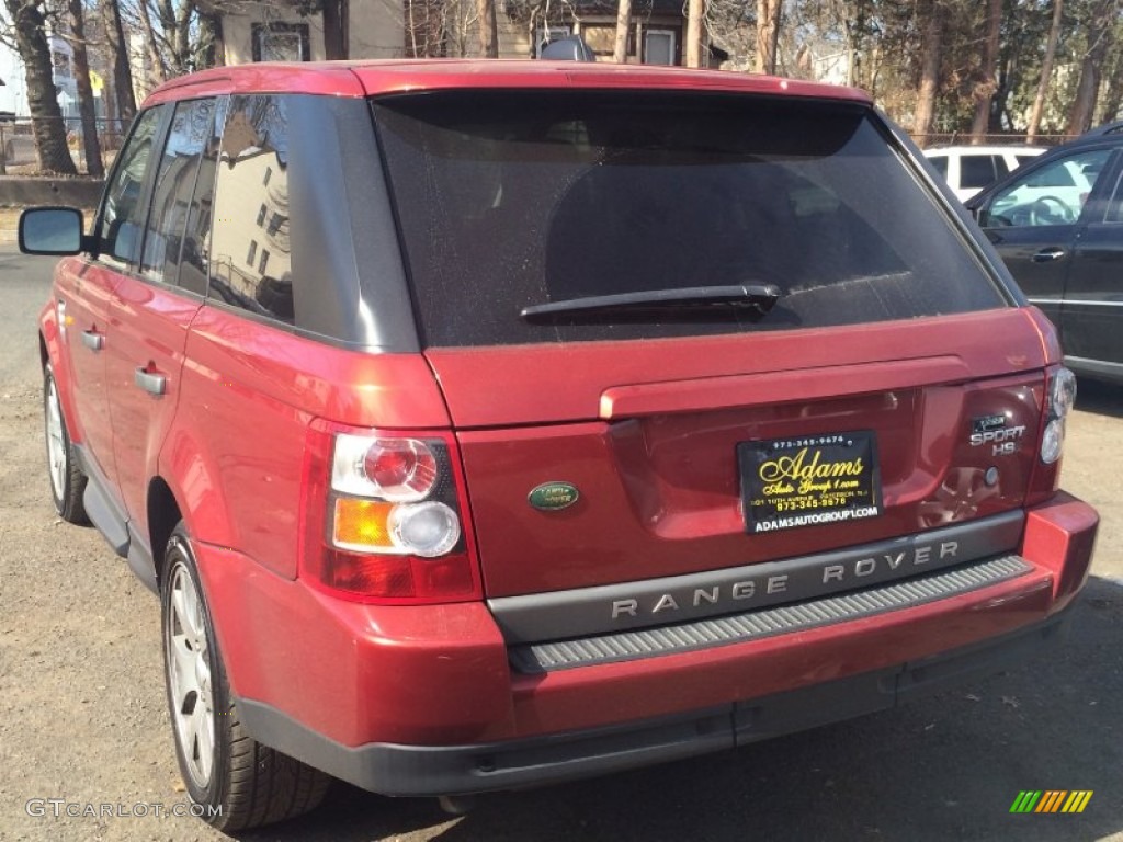 2008 Range Rover Sport HSE - Rimini Red Metallic / Almond photo #6
