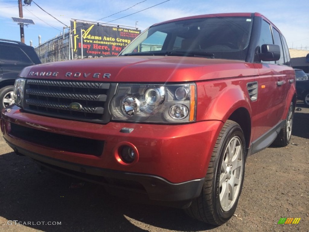 2008 Range Rover Sport HSE - Rimini Red Metallic / Almond photo #33