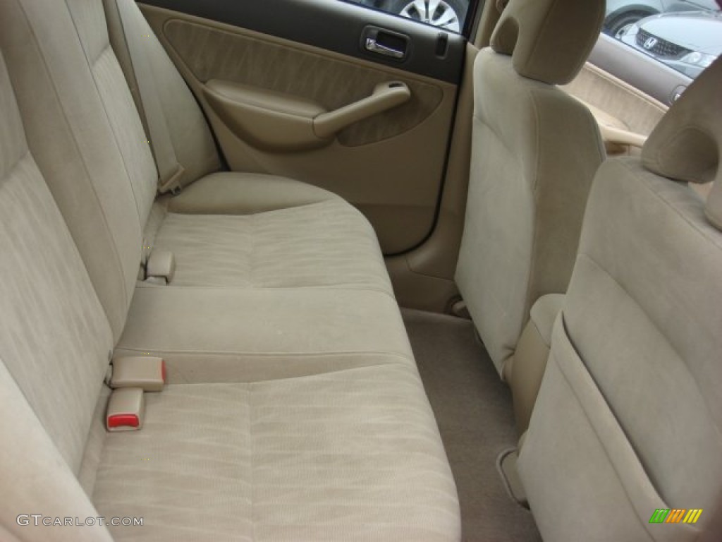 2003 Civic LX Sedan - Radiant Ruby Pearl / Beige photo #10