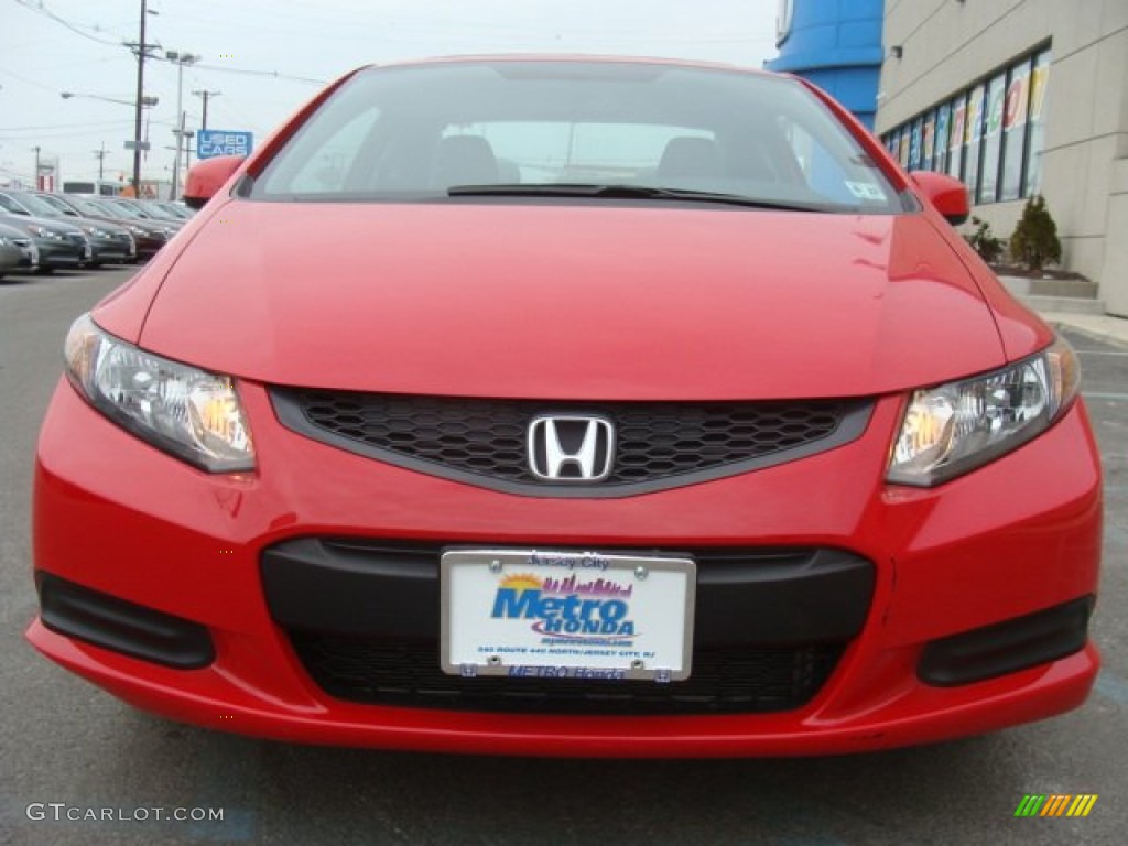 2012 Civic EX-L Coupe - Rallye Red / Stone photo #2