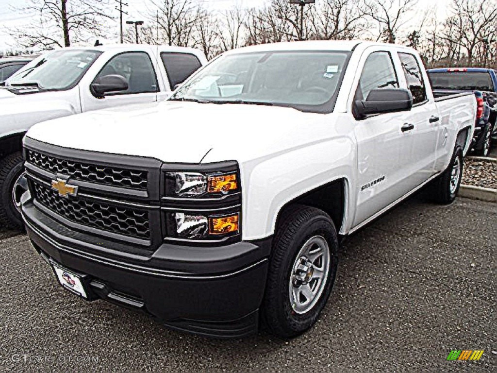 2014 Silverado 1500 WT Double Cab - Summit White / Jet Black/Dark Ash photo #1