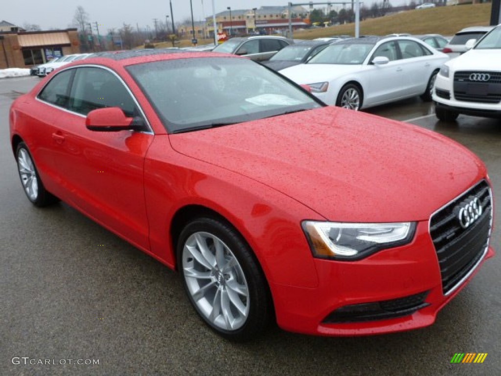 Brilliant Red 2014 Audi A5 2.0T quattro Coupe Exterior Photo #91366354