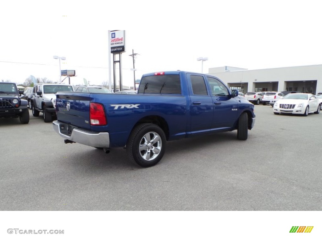 2010 Ram 1500 TRX Quad Cab - Deep Water Blue Pearl / Light Pebble Beige/Bark Brown photo #5