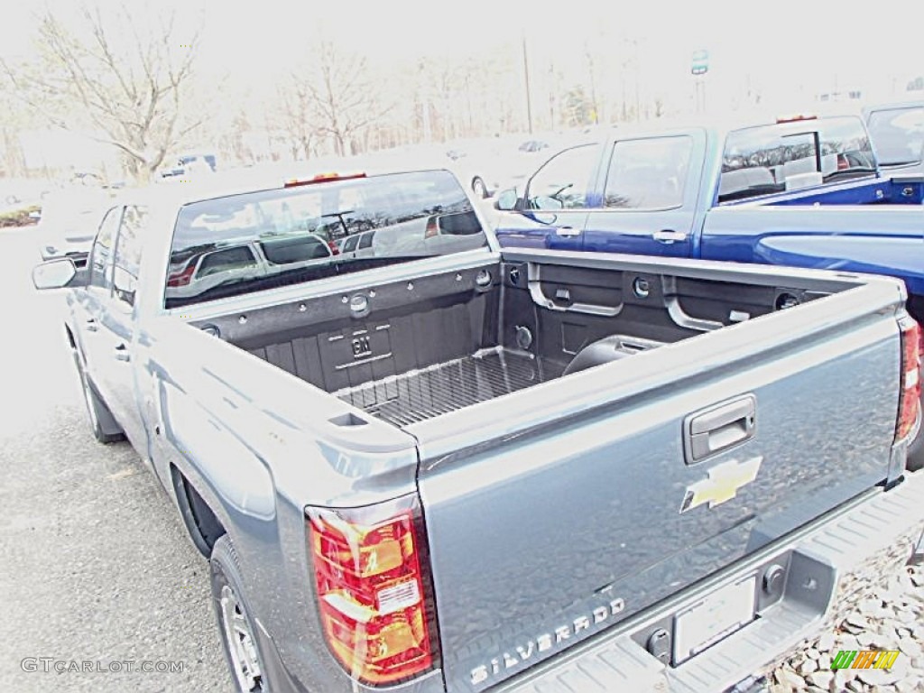 2014 Silverado 1500 WT Crew Cab 4x4 - Blue Granite Metallic / Jet Black photo #2