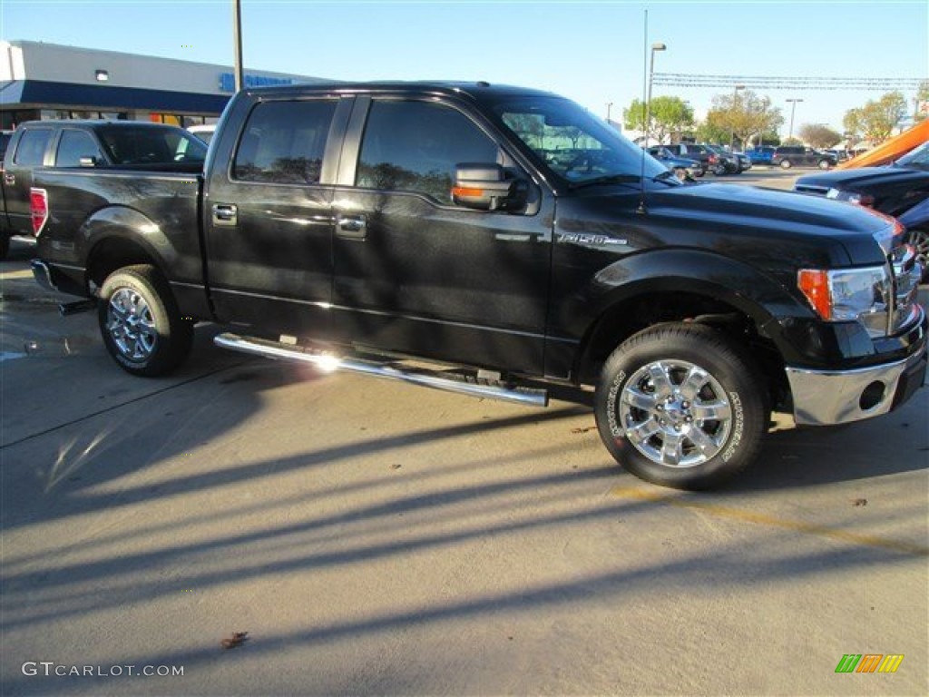 2014 F150 XLT SuperCrew - Tuxedo Black / Steel Grey photo #6