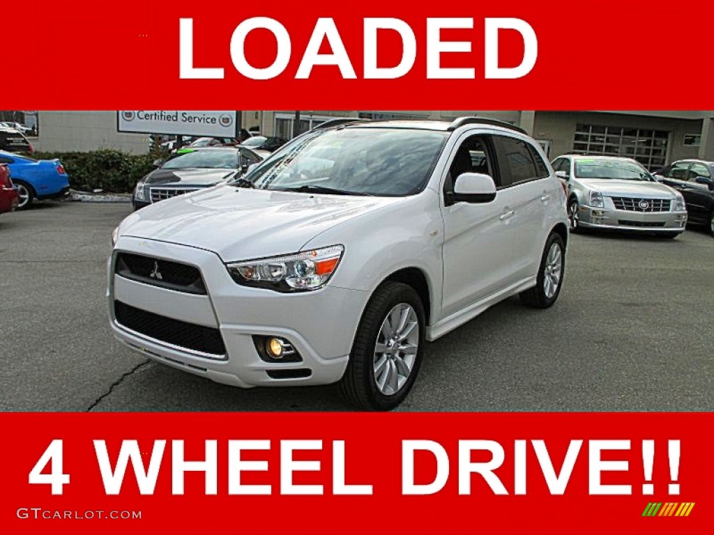 2011 Outlander Sport SE 4WD - Diamond White Pearl / Black photo #1