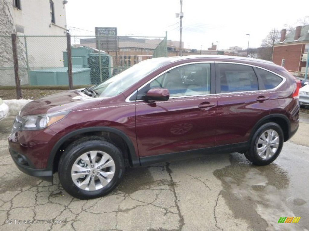 2014 CR-V EX-L AWD - Basque Red Pearl II / Gray photo #2