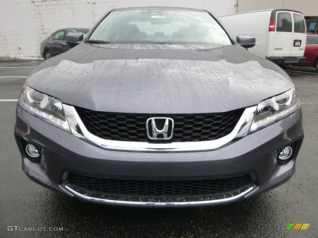 2014 Accord EX-L V6 Coupe - Modern Steel Metallic / Black photo #8