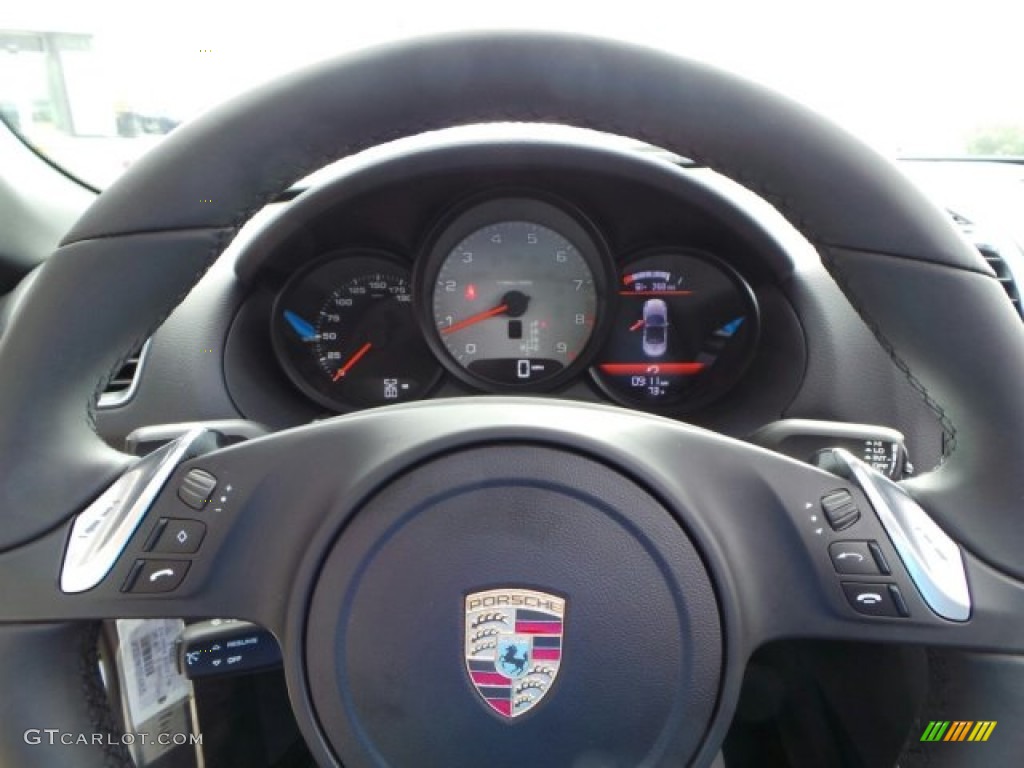 2014 Porsche Boxster S Black Steering Wheel Photo #91373560