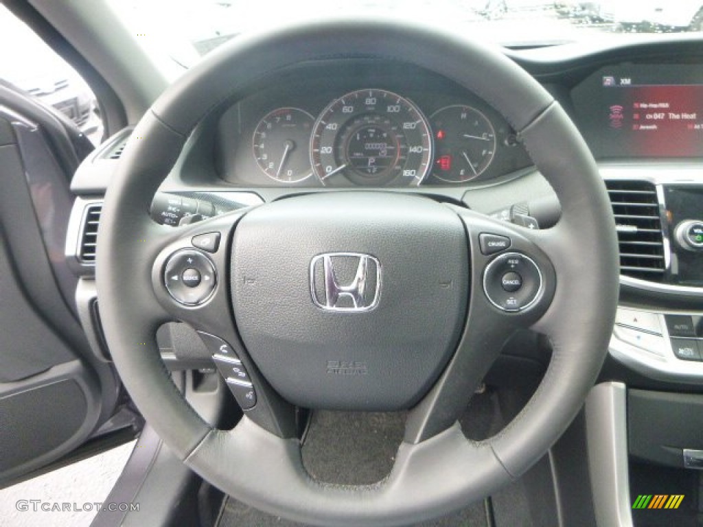 2014 Accord EX-L V6 Coupe - Modern Steel Metallic / Black photo #16