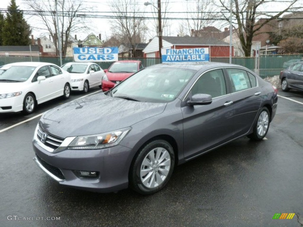 2014 Accord EX-L Sedan - Modern Steel Metallic / Black photo #1