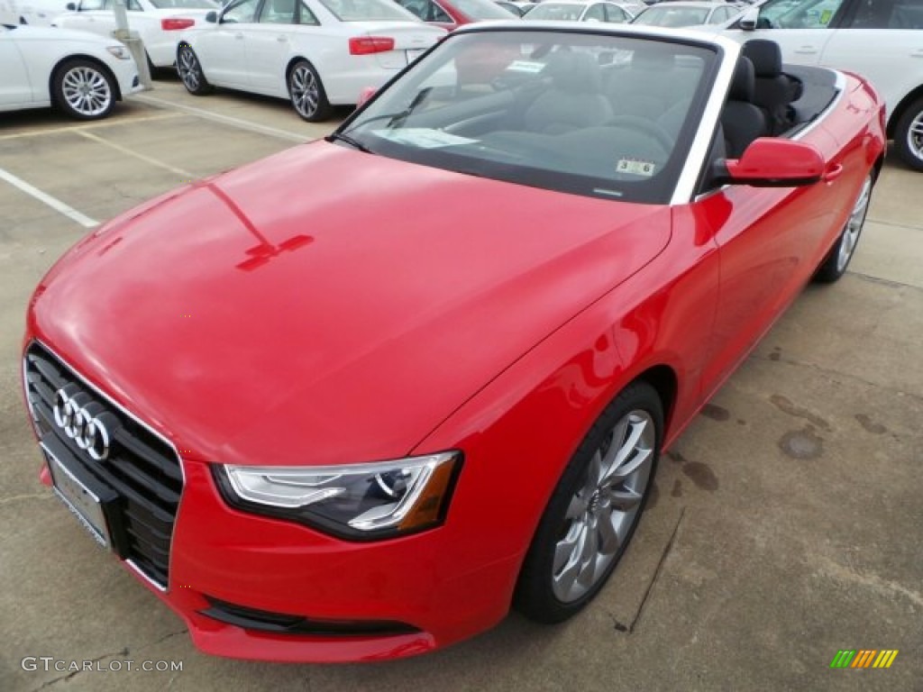 Brilliant Red 2014 Audi A5 2.0T Cabriolet Exterior Photo #91374763